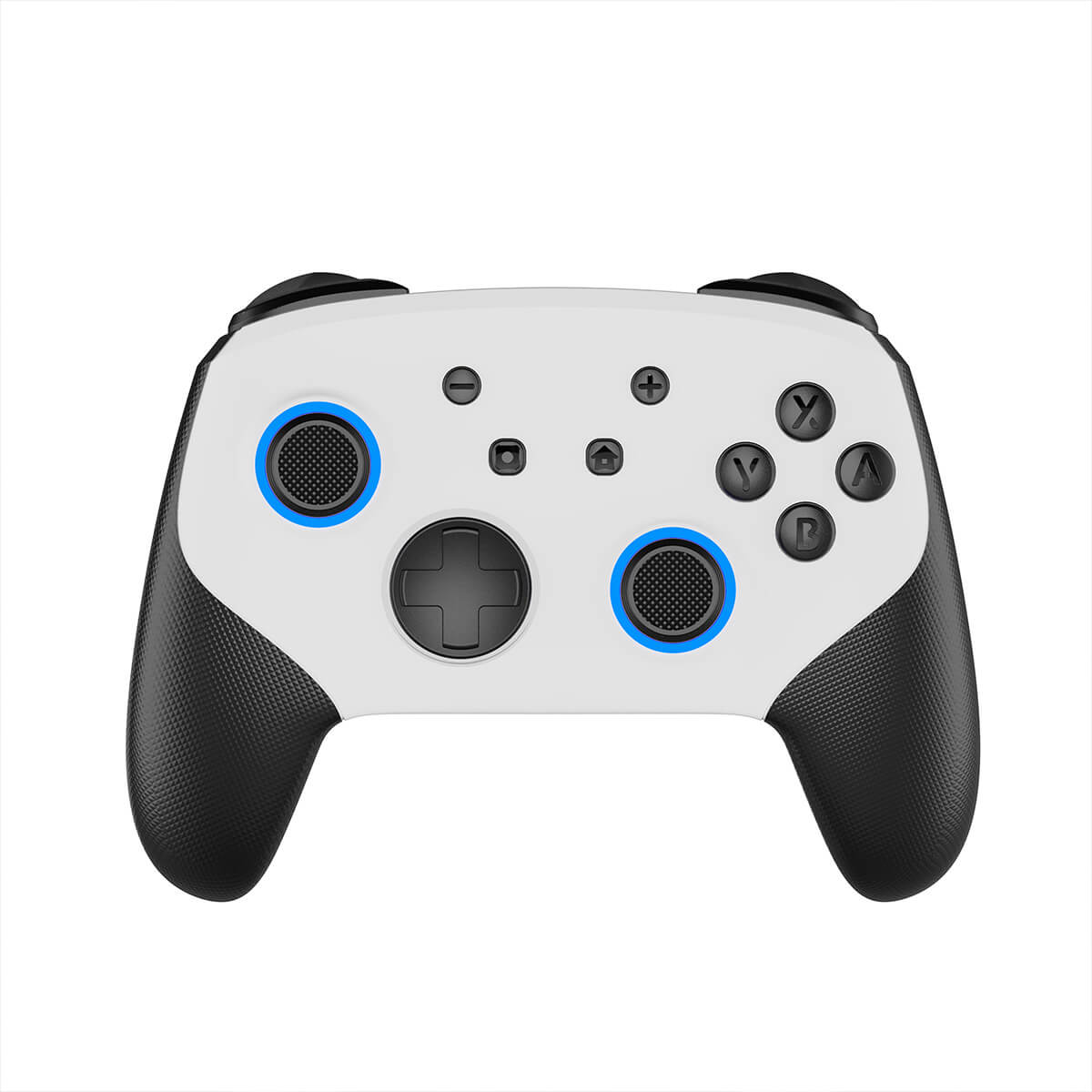 KS11 Wireless Pro Controller for Nintendo Switch with ergonomic design, black grips, and blue LED accents for an enhanced gaming experience.
